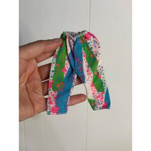 VTG 80s Barbie Colorful Abstract Jazzy Capri Pants | Retro Doll Fashion Pink Blu